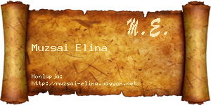 Muzsai Elina névjegykártya